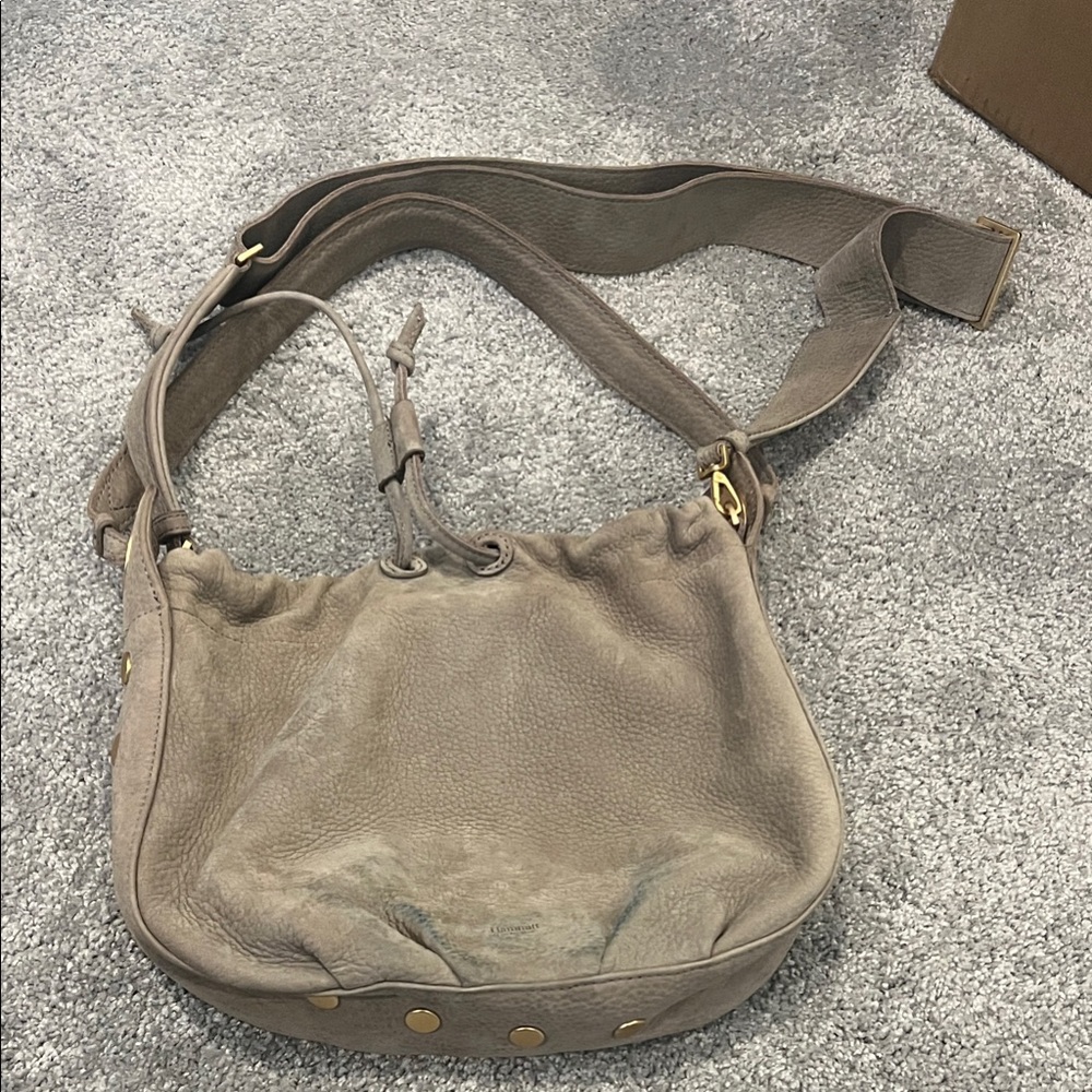 Hammitt Taupe Leather Shoulder Bag